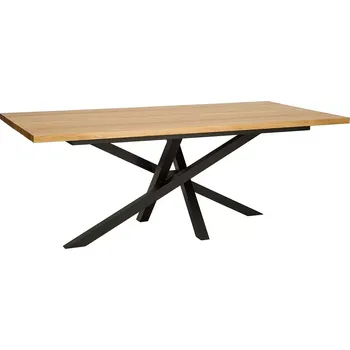 Jídelní stůl ST377-120 jídelní kovový stůl z dubu a kovu Drewmax (Kvalitní nábytek z dubového masivu)