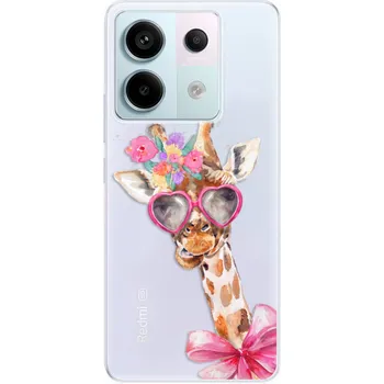 Pouzdro na mobilní telefon Silikonové pouzdro iSaprio - Xiaomi Redmi Note 13 Pro 5G / Poco X6 5G - Lady Giraffe (Odolný silikonový kryt, obal, pouzdro iSaprio - Xiaomi Redmi Note 13 Pro 5G / Poco X6 5G - Lady Giraffe - skvělá ochrana a pružnost, stylový UV potisk, lehkost, tiskne s