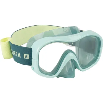 Potápěčská maska DECATHLON Šnorchlovací brýle 100 Comfort M MODRÁ|ZELENÁ|ŽLUTÁ