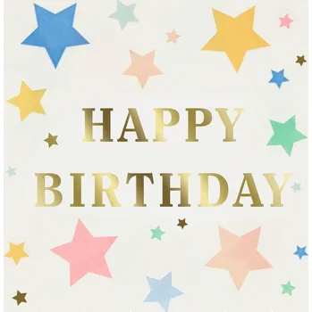 Papírový ubrousek Papírové ubrousky v sadě 16 ks Happy Birthday – Meri Meri ID_1625590