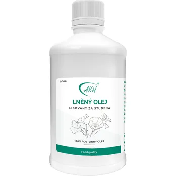 Tělový olej AKH LNĚNÝ ROSTLINNÝ OLEJ lisovaný za studena 500 ml
