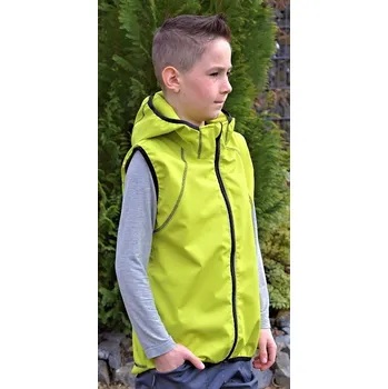 Chlapecká vesta Fantom CYKLISTICKÁ softshellová vesta S KAPUCÍ A ZADNÍ KAPSOU KONFEKČNÍ VELIKOST: 104