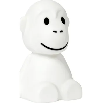 Dětské svítidlo Bílá plastová dětská LED lampa Mr. Maria Monkey 11 cm
