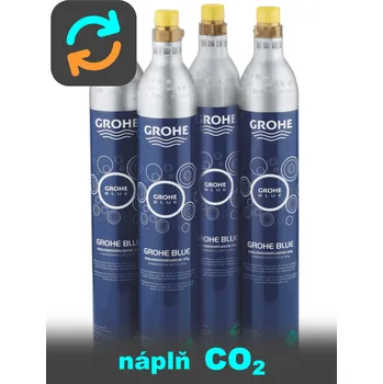 Příprava sody SIFOS Náplň CO2 - 4x Bombička tlaková láhev GROHE Blue 425 gr CO2 - REFILL (40687000)