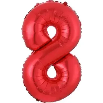Balónek Fóliové Balónky Čísla červená 80cm 8