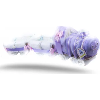 plenkový dort Ručníkový dort - Plenková mašinka pro princezny 1 1