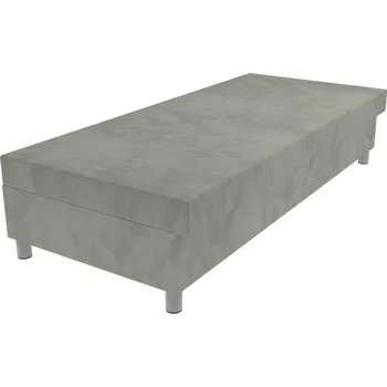 Postel Válenda světle šedá 200 × 80 cm pružinová na nohách