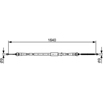 Brzdový systém Tažné lanko, parkovací brzda BOSCH 1 987 482 638