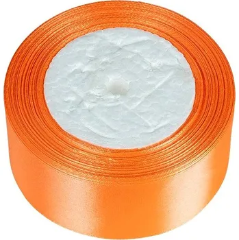 Vánoční dekorace BELLATEX Stuha saténová 40 mm/22,5 m, 202 oranžová