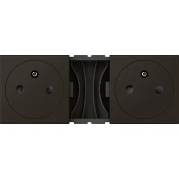 Elektrická zásuvka LEG 079134L MOSN PROPO.ZÁ.2X2T+T ZAR.BLK