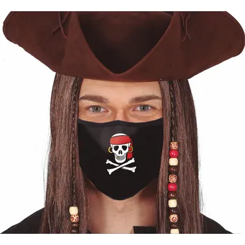 Karnevalový doplněk Guirca Ochranné rouško s pirátským motivem 1 ks