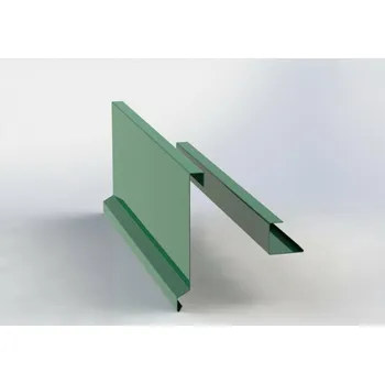 Závětrná lišta RŠ 375 - ze dvou kusů pro plastovou šindel 1 bm Mechově zelená (RAL 6005)