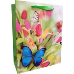 Dárková taška Květiny s Motýli 25x32x11cm