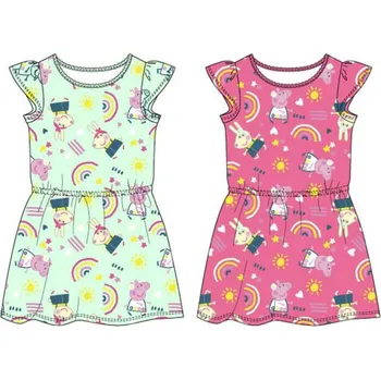 Dívčí šaty Podmix Dívčí šaty - Peppa prasátko, zelené Velikost - děti: 110