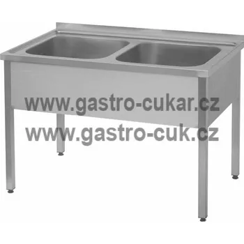 Nerezový dřez OEM Dřez - 120x60, nádoby 2x 50x50x30 cm