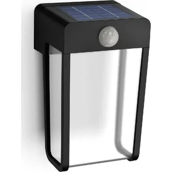 Venkovní osvětlení Philips Shroud solární venkovní nástěnné LED svítidlo se senzorem 2,3W 250lm 2700K IP44, černé