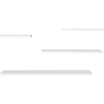 KALUNE DESIGN Set 4 poliček WALL bílý 956LCS2706