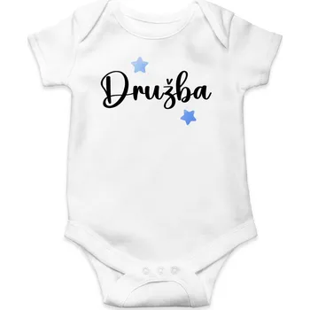 Kojenecký body Personal Dětské body - Družba s hvězdičkou Barva: Bílá, Velikost nejmenší: 18 měsíců