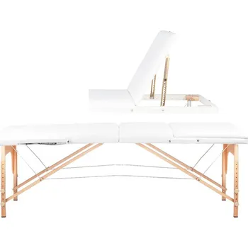 Masážní stůl Activeshop Komfort 3 skládací masérské lehátko bílé