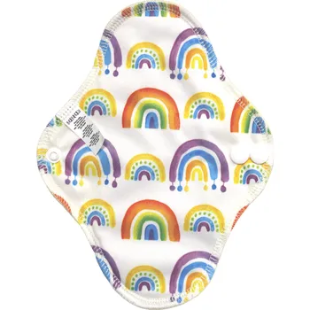 Menstruační vložka Breberky Slipová vložka (PUL) - Duha, sv. žlutý velur (kojenecký plyš)