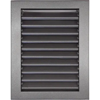 Větrací mřížka LAgrid s.r.o. Krbová rovná lamelová mřížka 20x25 Exteriér Stříbrná