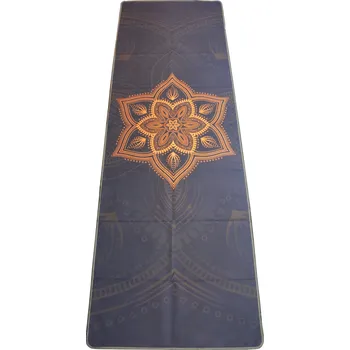 podložka na cvičení Ručník na jógu Yoga Sport hnědofialová mandala