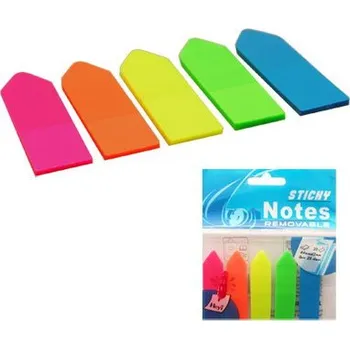 Blok lepicí NEON záložka PVC 5 x 12 x 44 mm notes