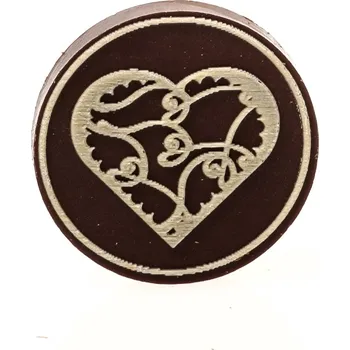 Čokoláda Čokoládovna Troubelice Čokoládové kolečko - \"SRDCE 1\" 5 g hořká 75%