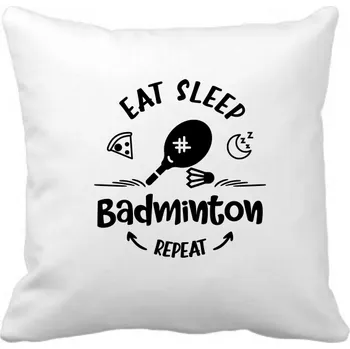 Polštář Fenomeno Polštářek - Eat sleep badminton