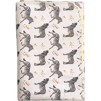 Přebalovací podložka Breberky Přebalovací podložka (PUL) - Zebra, sv. žlutý velur