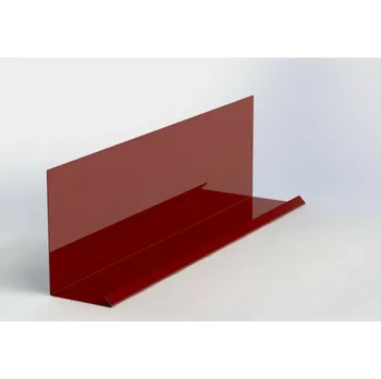 Lemování zdí RŠ 250 (v kombinaci s krycí lištou) 1 bm Ocelově červený (RAL 3009)