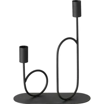 Svícen Boltze Home Kovový černý svícen ORLANDO