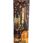 Dárková taška na víno černá s kužely