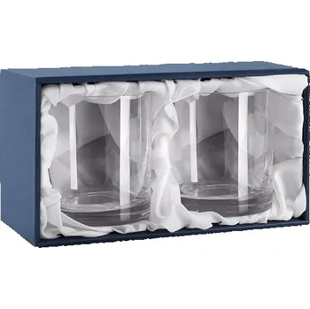 Sklenice Dárková krabička na 2 sklenice na whisky Výstelka: bílý satén