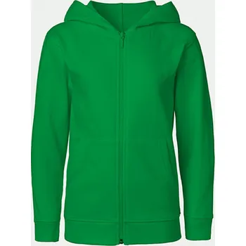 Chlapecká mikina Neutral Teplá dětská mikina s kapucí a zipem z organické bavlny Barva: Zelená, Velikost: 152/158 NE13301