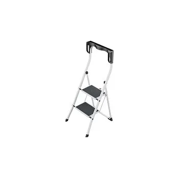 Schůdek Hailo HAILO K75 ComfortLine - bílé, 2-stupňové - ocelové skládací schůdky - 4342-300
