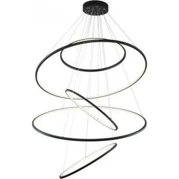 LED Závěsné svítidlo AZzardo Wheel XXL black AZ3137 190W 11400lm 3000K IP20 120cm černé