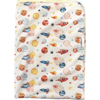 Přebalovací podložka Breberky Přebalovací podložka (PUL) - Vesmírná odysea, sv. žlutý velur