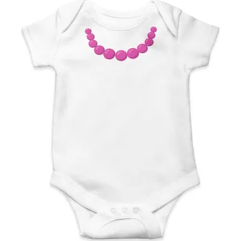 Kojenecký body Personal Dětské body s náhrdelníkem Barva: Bílá, Velikost nejmenší: 18 měsíců