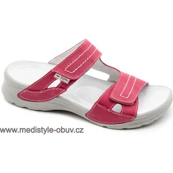 Dámská zdravotní obuv MEDISTYLE NINA LN-T15/J pantofel červený, červená - 42