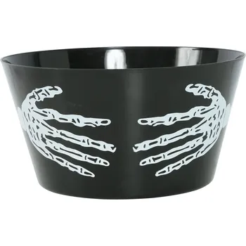 Party dekorace Guirca Miska - Kostra, černá 22 cm