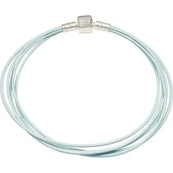 Náramek Textilní náramek na přívěsky modrý délka náramku 19cm