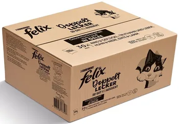 Krmivo pro kočku Purina Felix Adult kapsička Doubly Delicious Beef with Poultry/Chicken with Kidney/Turkey with Liver/Duck with Lamb