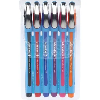 Set školních potřeb Długopisy Slider Memo XB 6 kolorów