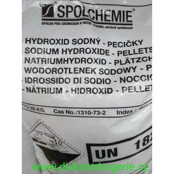 Čistič odpadu HYDROXID SODNÝ 25KG 99% PECIČKY SPOLCHEMIE