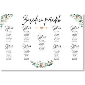 Party nádobí Personal Zasedací pořádek - Mint Folk