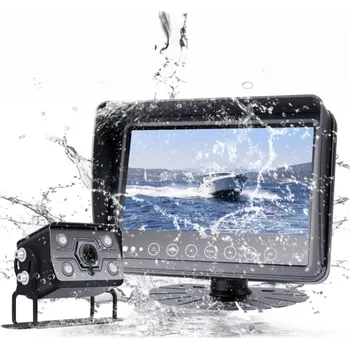 Auto Hi-Fi AHD set Monitor 7" prachotěsný/voděodolný/nárazu odolný, 2x4PIN vstup + kamera + 15m kabel