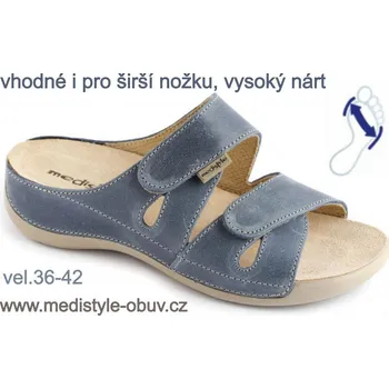 Dámská zdravotní obuv MEDISTYLE ELEN 3E-V19 pantofel modrý, modrá - 40