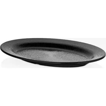 Talíř KULSAN NOVA MELAMÍNOVÝ OVÁLNÝ TALÍŘ 42X29CM ČERNÝ