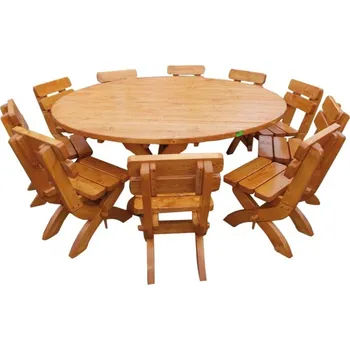 Zahradní sestava Jandrew Dřevěný zahradní nábytek, zahradní set 12 Jandr barevné odstíny: dub